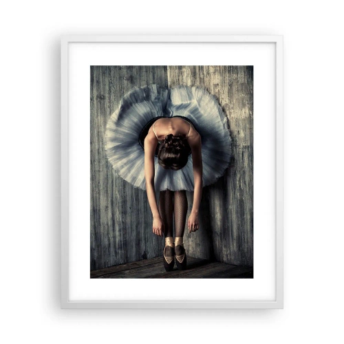 Affiche dans un cadre blanc - Poster - Quand la musique s'arrête - 40x50 cm