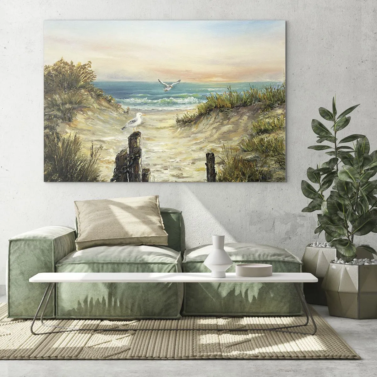 Impression sur verre - Image sur verre - Retraite sans vent - 70x50cm - Retraite au calme - Décoration murale moderne pour le salon et la chambre ARTTOR