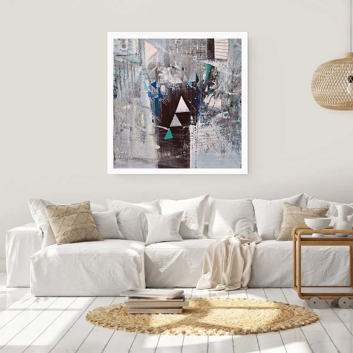 Affiche - Poster - Ordre prioritaire des triangles - 40x40 cm