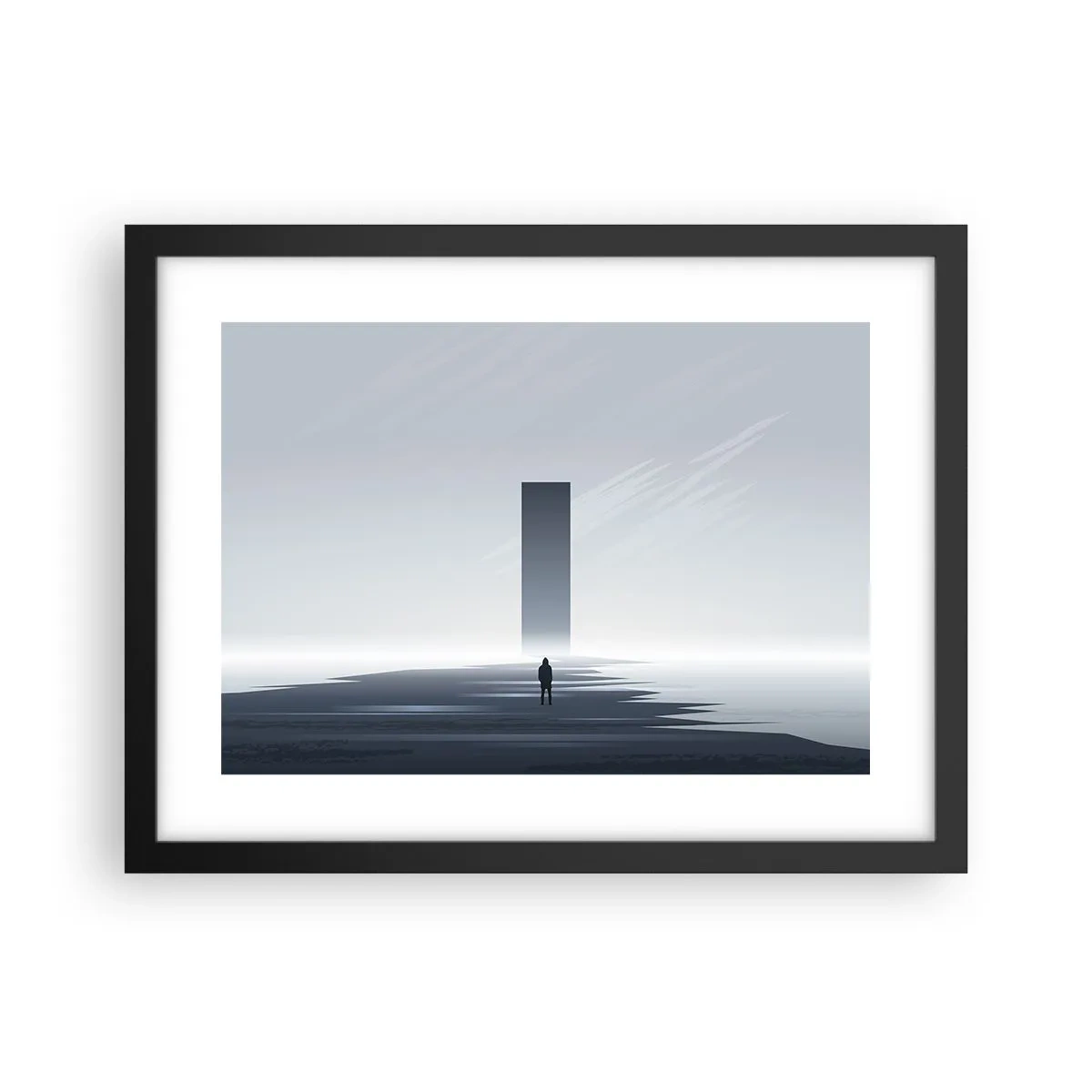 Affiche dans un cadre noir - Poster - Opportunité ou menace ? - 40x30 cm