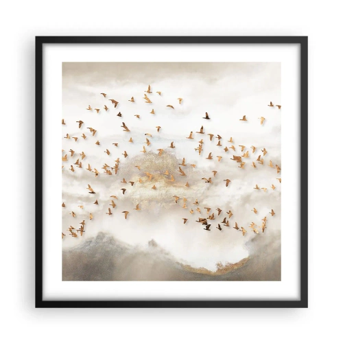 Affiche dans un cadre noir - Poster - Il est l'heure… - 50x50 cm