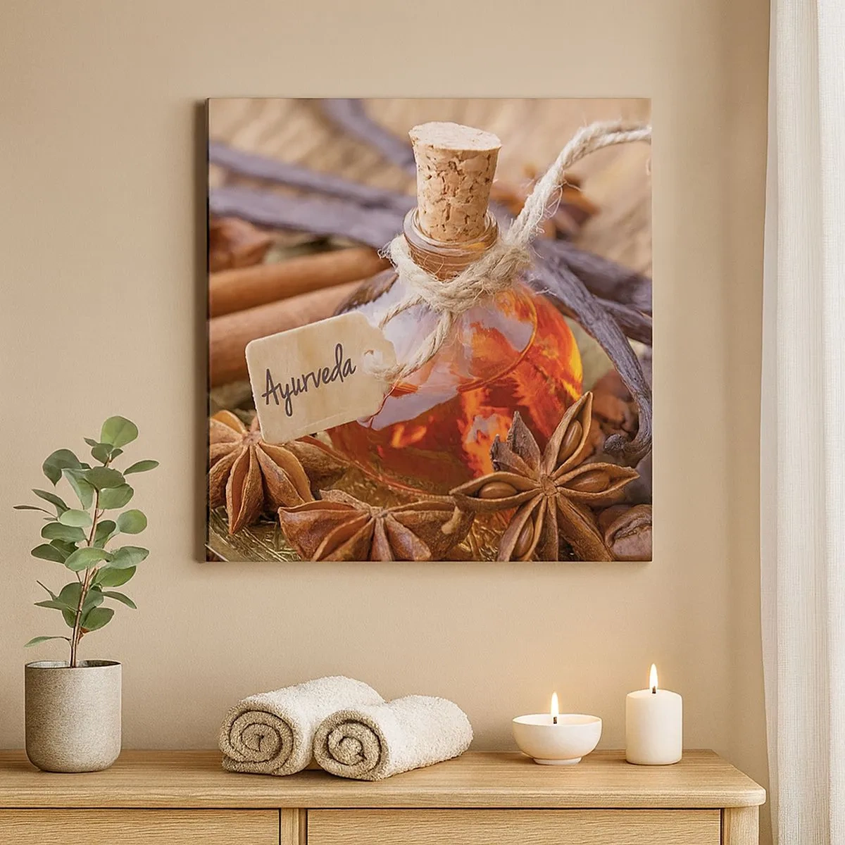 Impression sur toile - Image sur toile - Vers l'unité du corps et de l'esprit - 30x30 cm