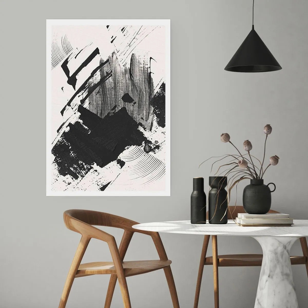 Affiche - Poster - Abstraction – expression du noir - 61x91 cm