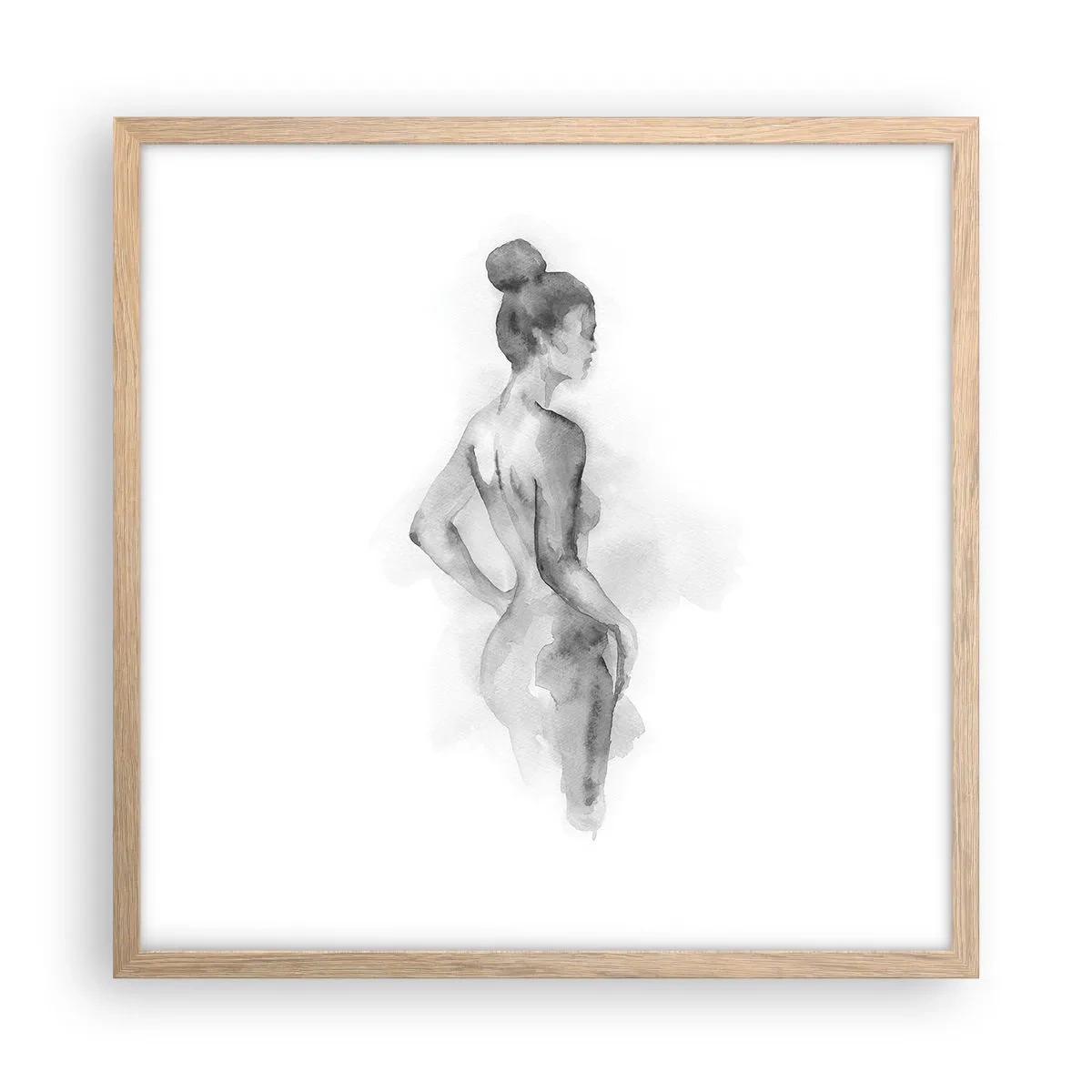 Affiche dans un chêne clair - Poster - Belle comme une peinture - 50x50 cm