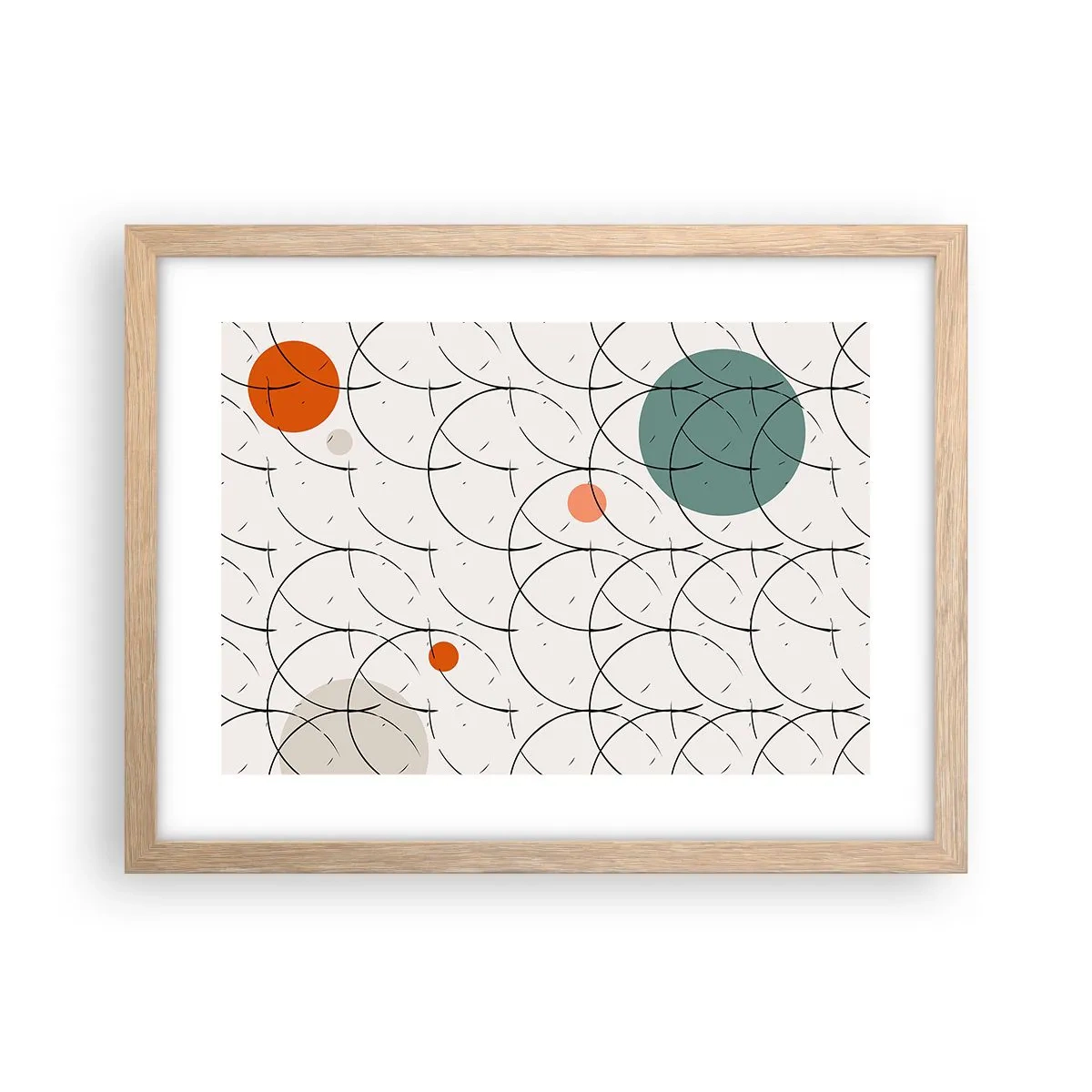 Affiche dans un chêne clair - Poster - Dans l'esprit pop art - 40x30 cm