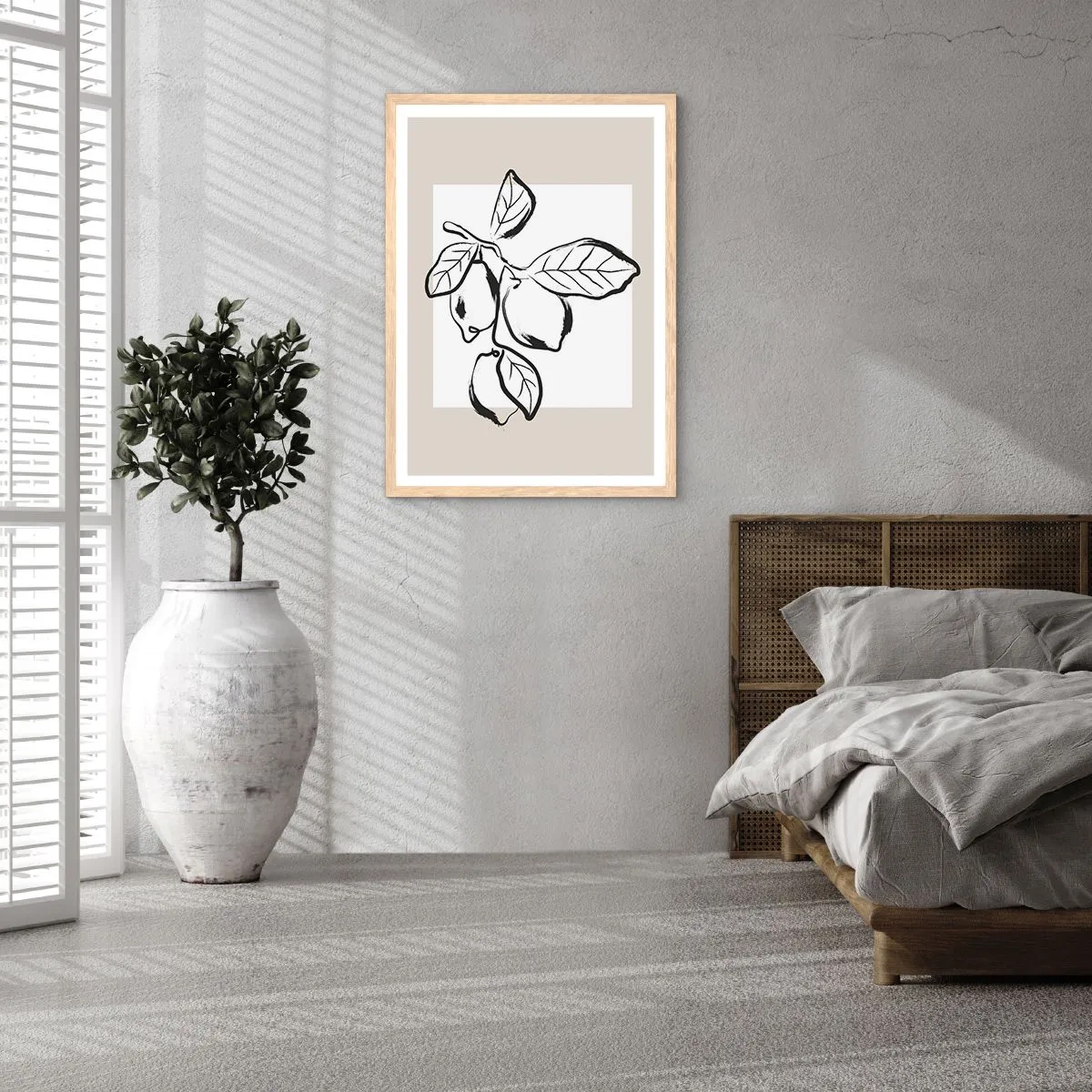 Affiche dans un chêne clair - Poster - Où mûrit le citron… - 40x50 cm