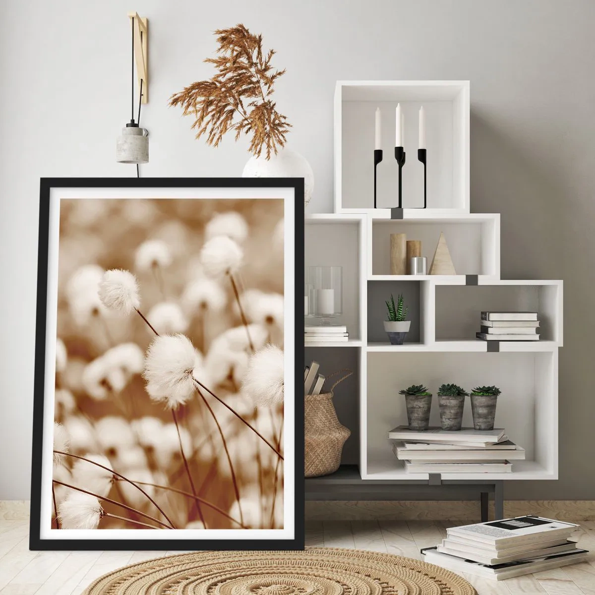 Affiche dans un cadre noir - Poster - Tige moelleuse - 30x40 cm