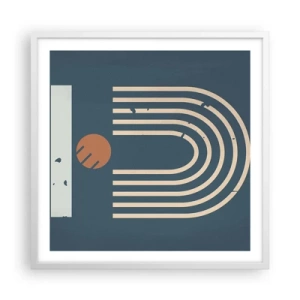 Affiche dans un cadre blanc - Poster - Géométrie sur la grenade - 60x60 cm