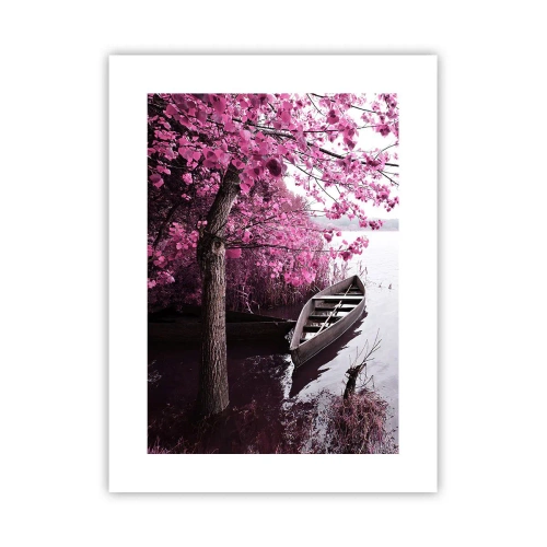 Affiche - Poster - Dans un silence rose - 30x40 cm
