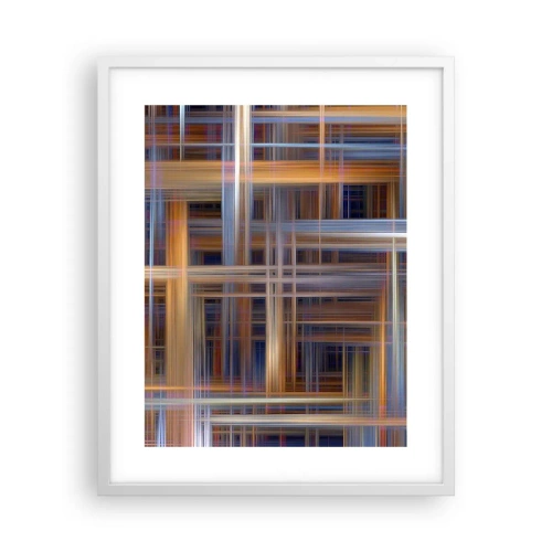 Affiche dans un cadre blanc - Poster - Tissé de lumière - 40x50 cm