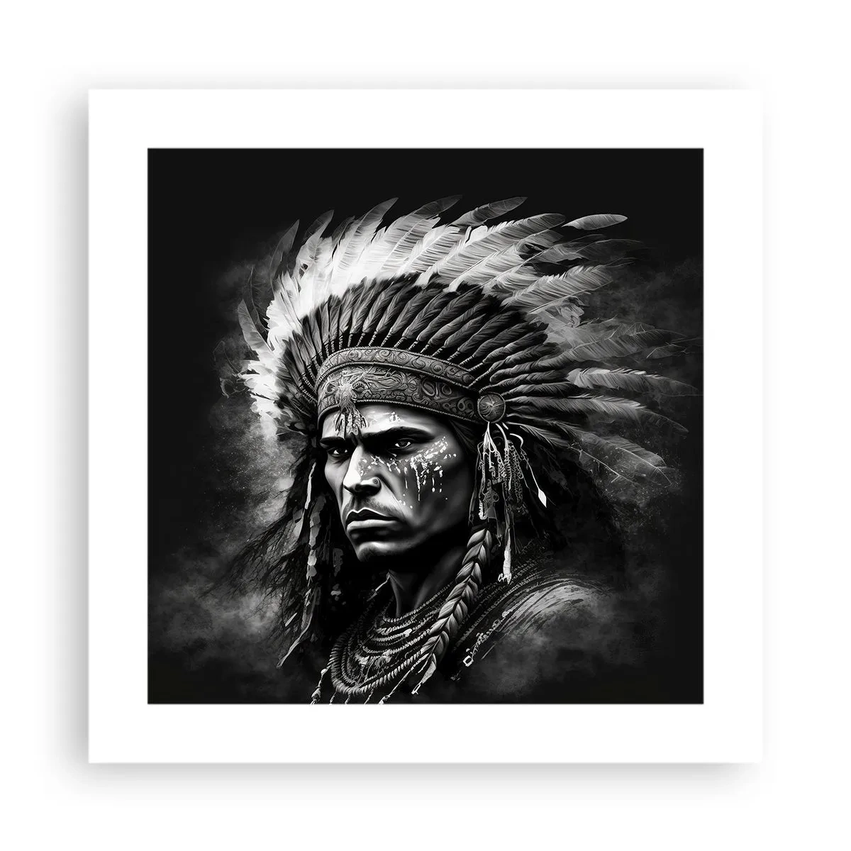 Affiche - Poster - Un leader et un guerrier - 40x40 cm