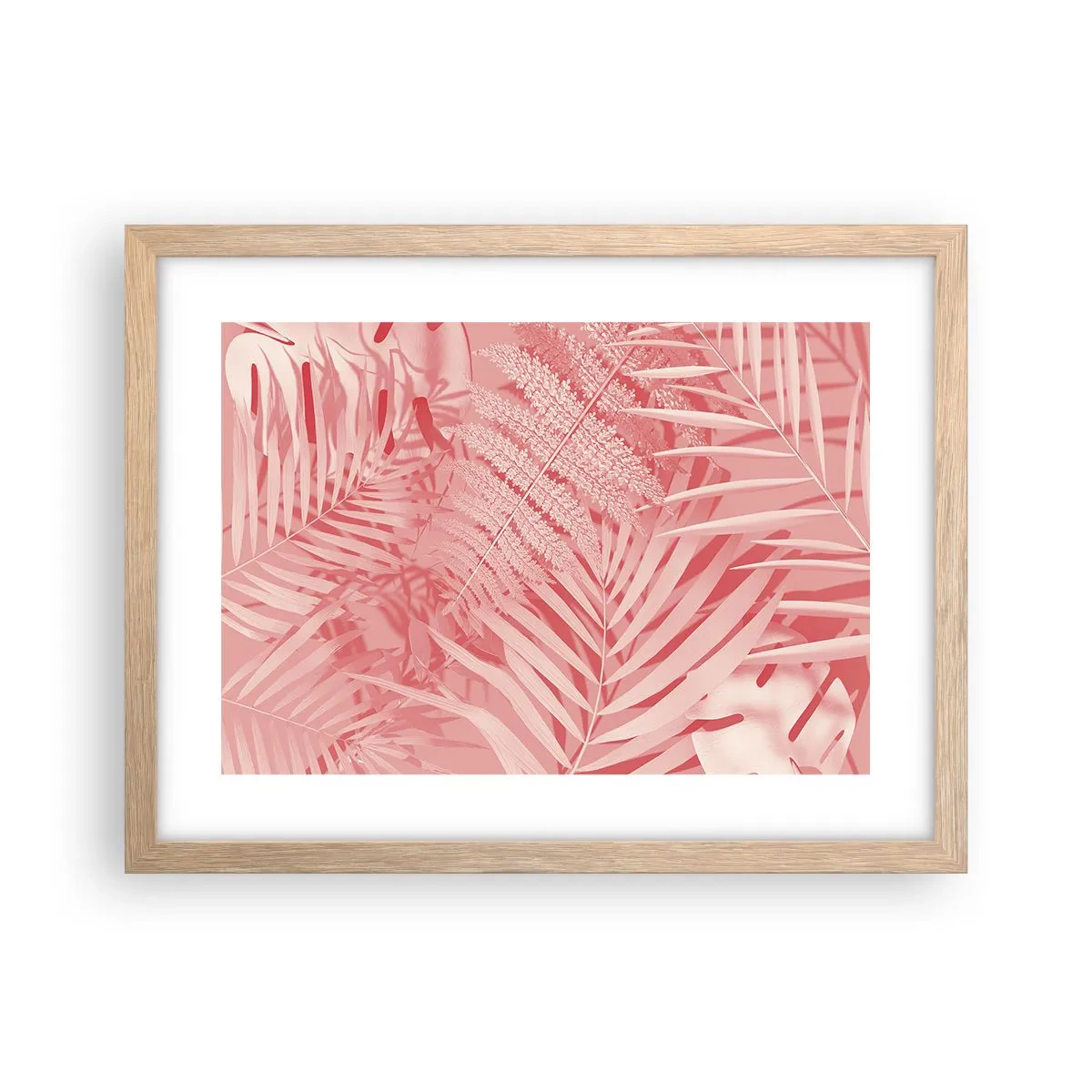 Affiche dans un chêne clair - Poster - Concept de rose - 40x30 cm