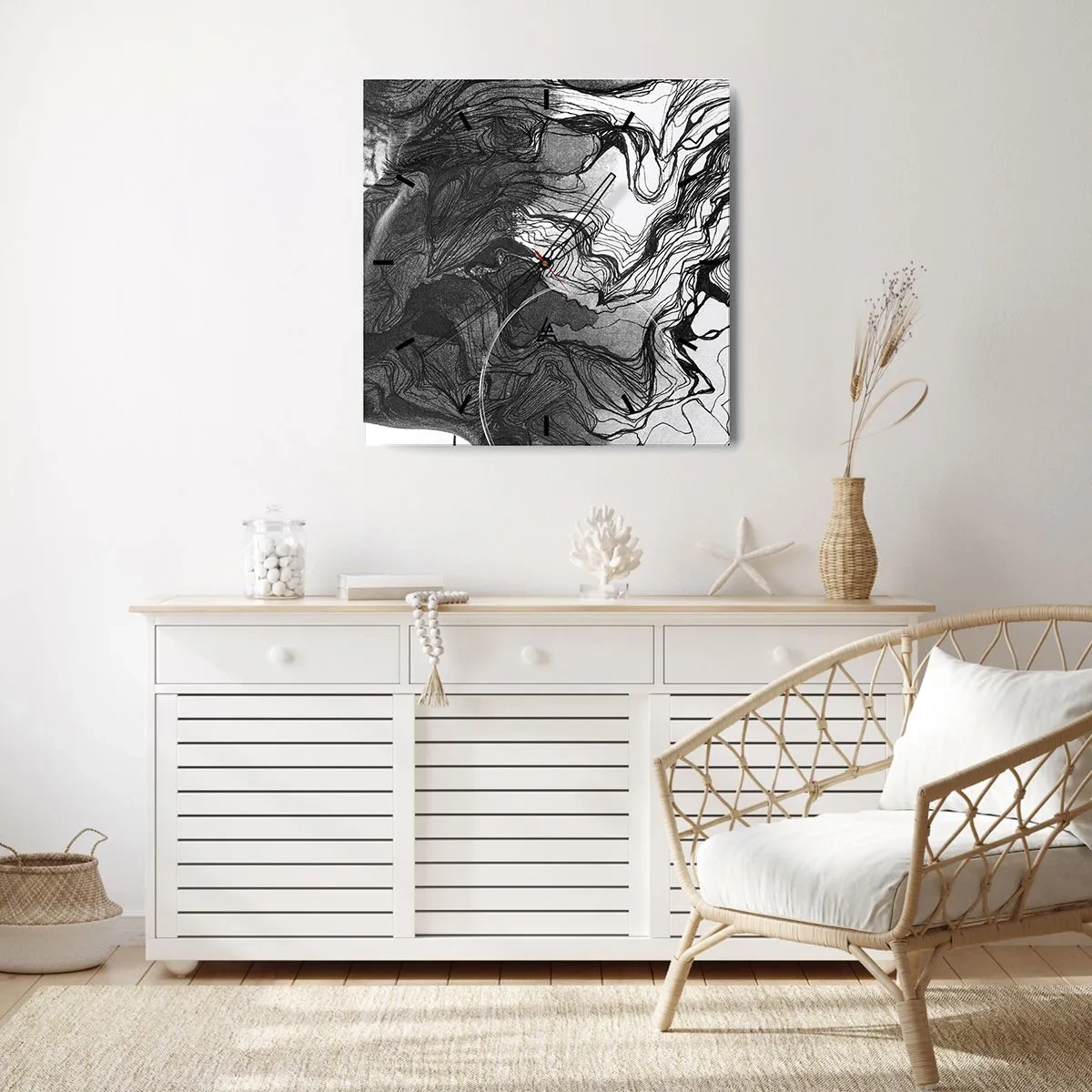 Horloge murale - Pendule murale - Emmêlé dans les rêves - 40x40 cm