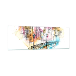 Impression sur verre - Image sur verre - Le coeur de la ville - 90x30 cm