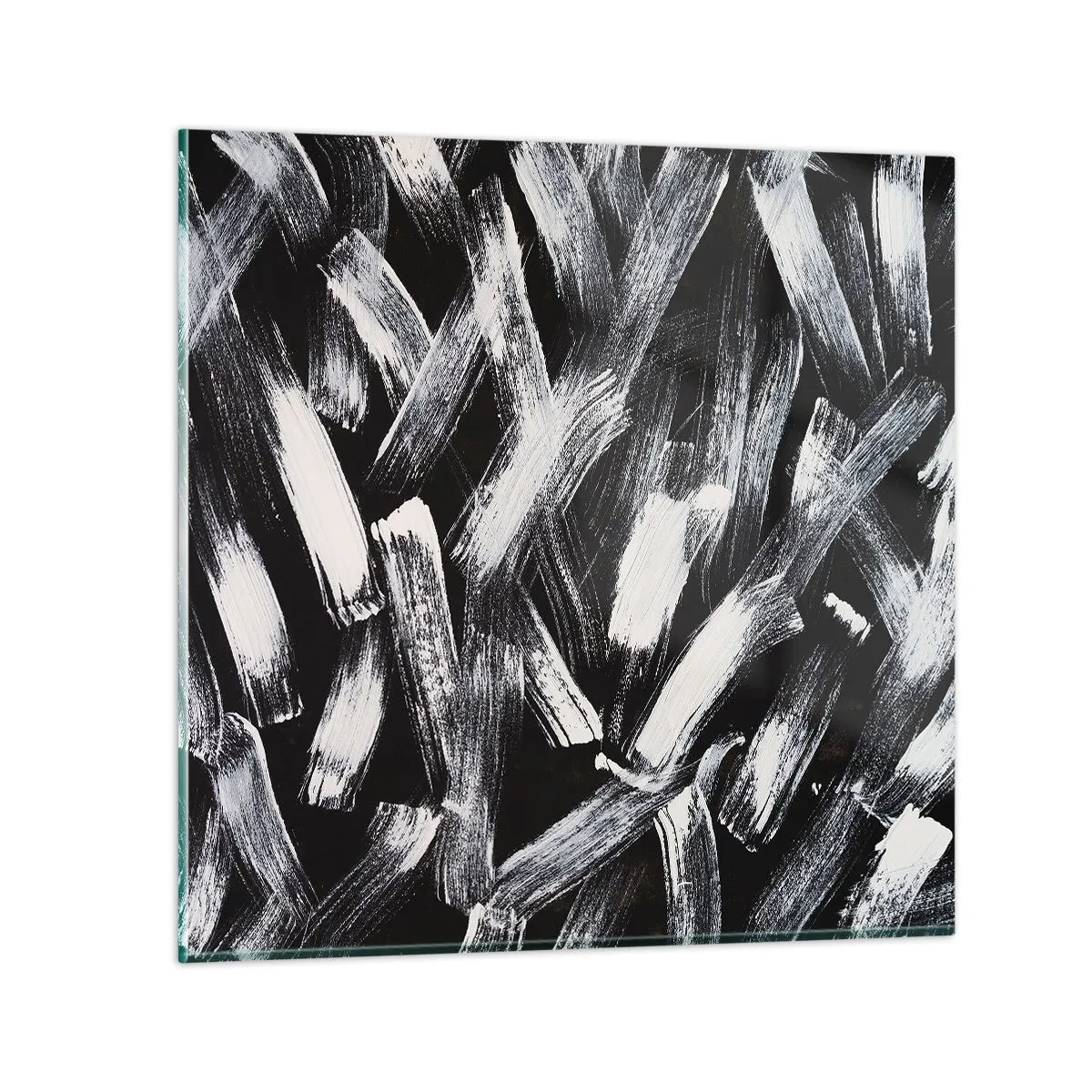 Impression sur verre - Image sur verre - L'abstraction dans l'esprit industriel - 30x30 cm