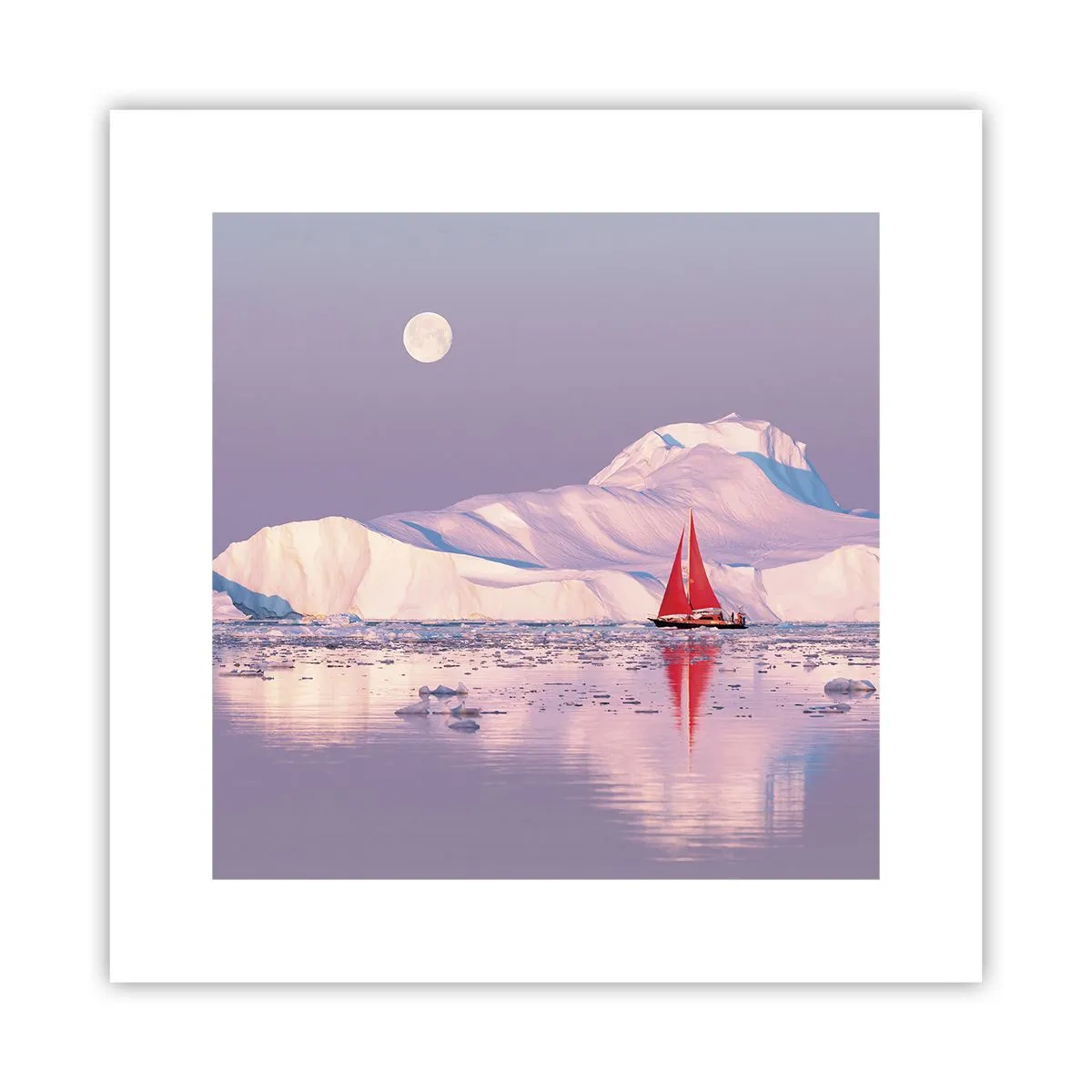 Affiche - Poster - La chaleur de la voile, le froid de la glace - 30x30 cm