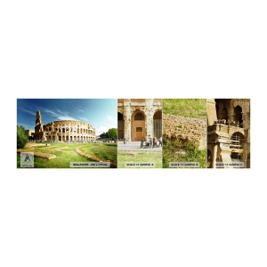 Échantillon de Papier Peint Premium Canvas - On entend encore la détonation de l'arme - Colisée, Rome, Architecture - 100x30 cm