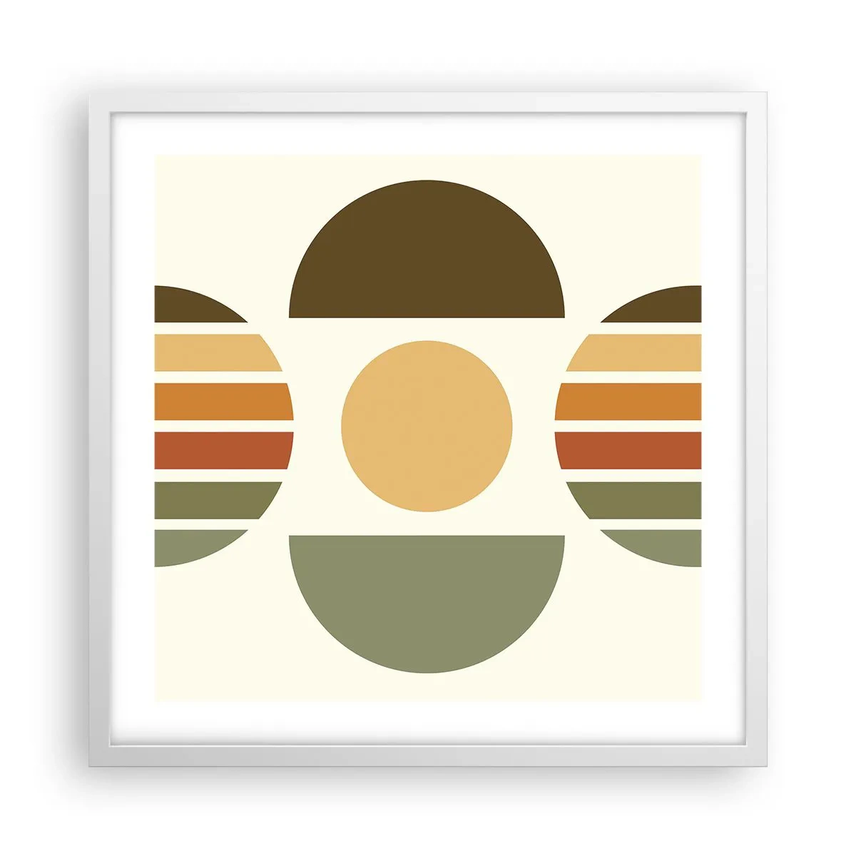 Affiche dans un cadre blanc - Poster - Dans les coulaurs de la terre - 50x50 cm