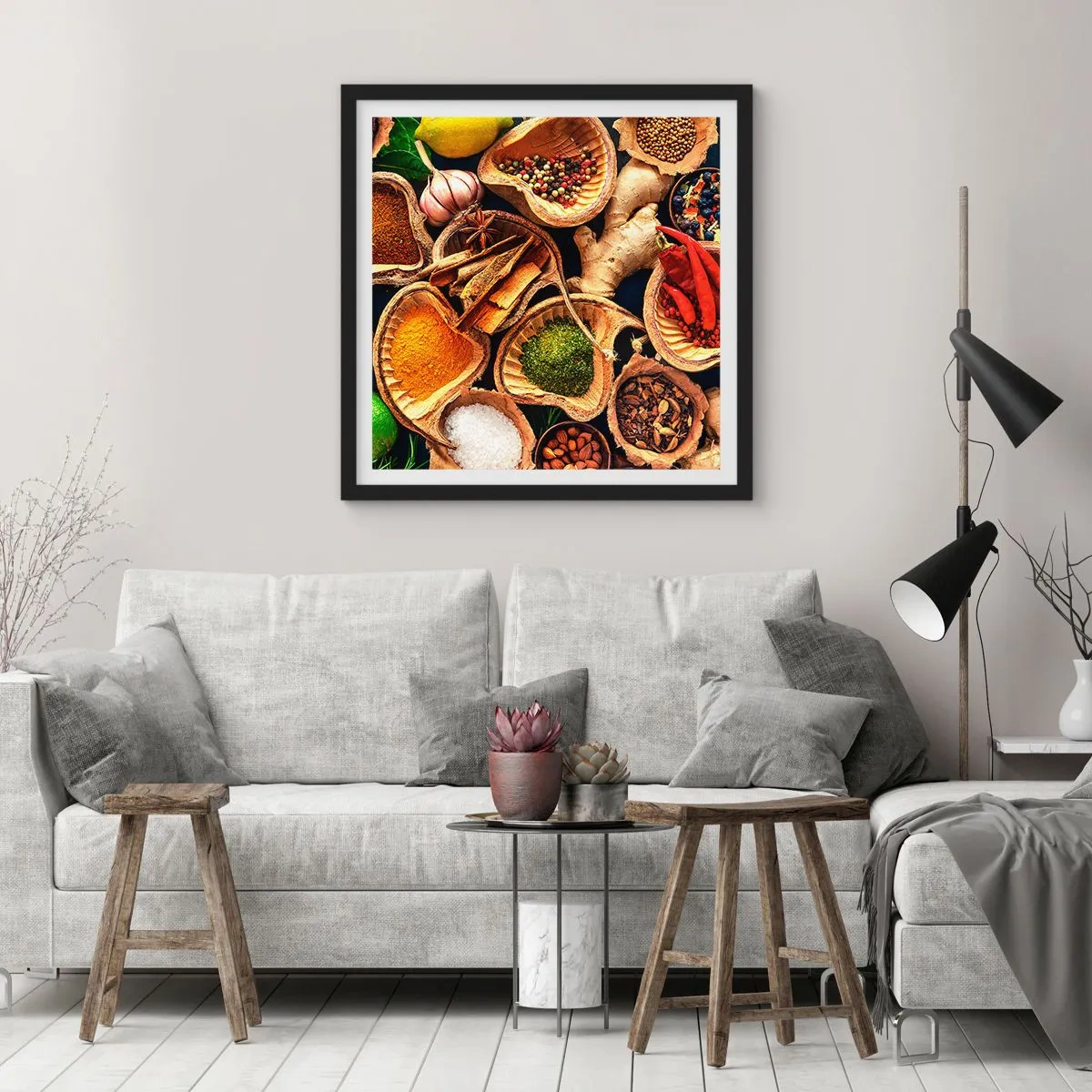 Affiche dans un cadre noir - Poster - Prends ce que tu veux - 40x40 cm