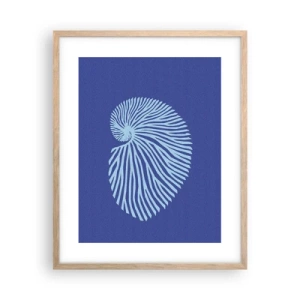 Affiche dans un chêne clair - Poster - La naissance de la coquille - 40x50 cm