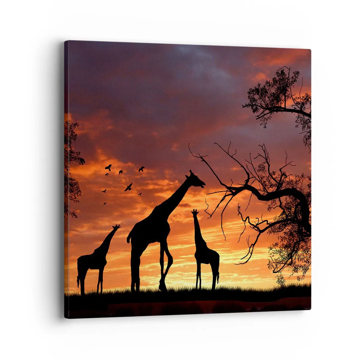 Impression sur toile - Image sur toile - Un petit dîner avec vos proches - 40x40 cm