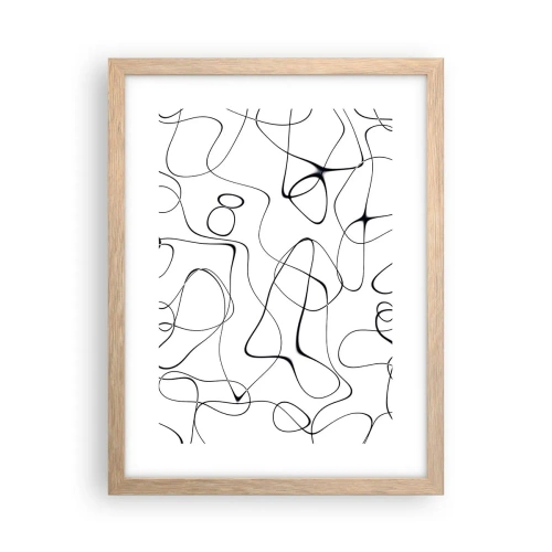 Affiche dans un chêne clair - Poster - Le chemin de la vie, les voies du hasard - 30x40 cm