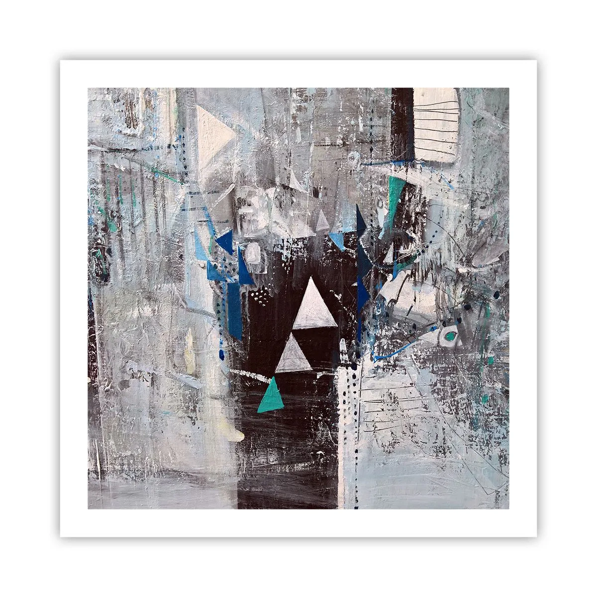 Affiche - Poster - Ordre prioritaire des triangles - 60x60 cm