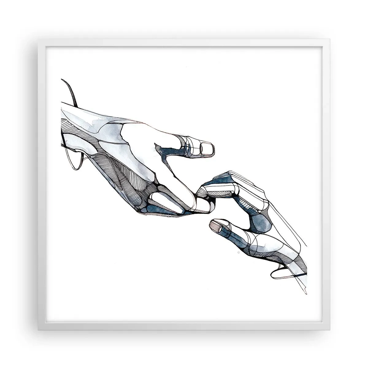 Affiche dans un cadre blanc - Poster - Un bon geste - 60x60 cm