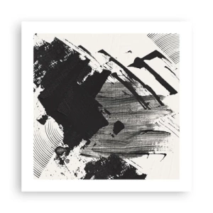 Affiche - Poster - Abstraction – expression du noir - 50x50 cm