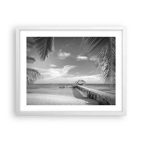 Affiche dans un cadre blanc - Poster - Souvenirs ou rêve? - 50x40 cm