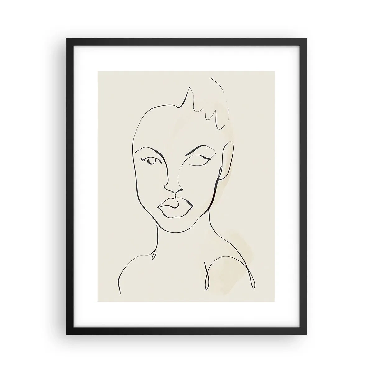 Affiche dans un cadre noir - Poster - Esquisse de la sensualité - 40x50 cm