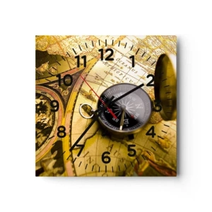 Horloge murale - Pendule murale - Ou peut-être jusqu'au bout du monde ? - 30x30 cm