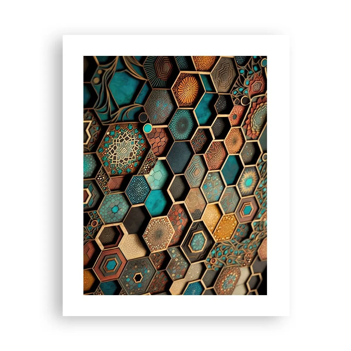 Affiche - Poster - Ornements arabes – variation - 40x50 cm