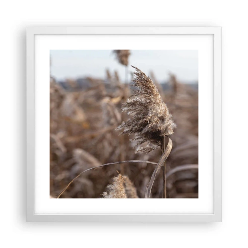 Affiche dans un cadre blanc - Poster - Il est temps de s'envoler avec le vent - 40x40 cm