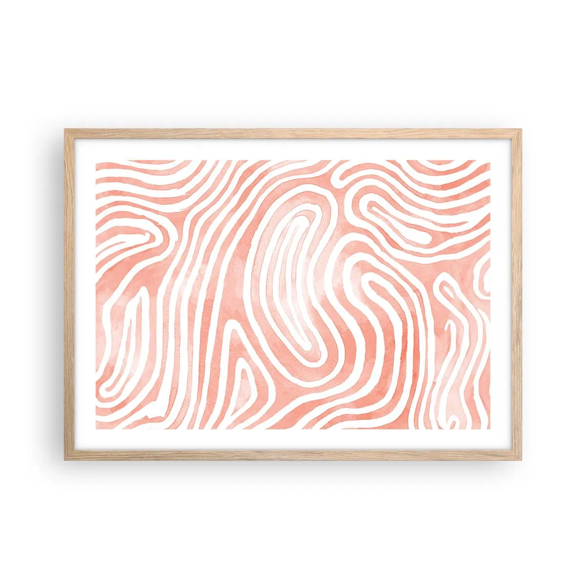 Affiche dans un chêne clair - Poster - Dans le labyrinthe de corail - 70x50 cm