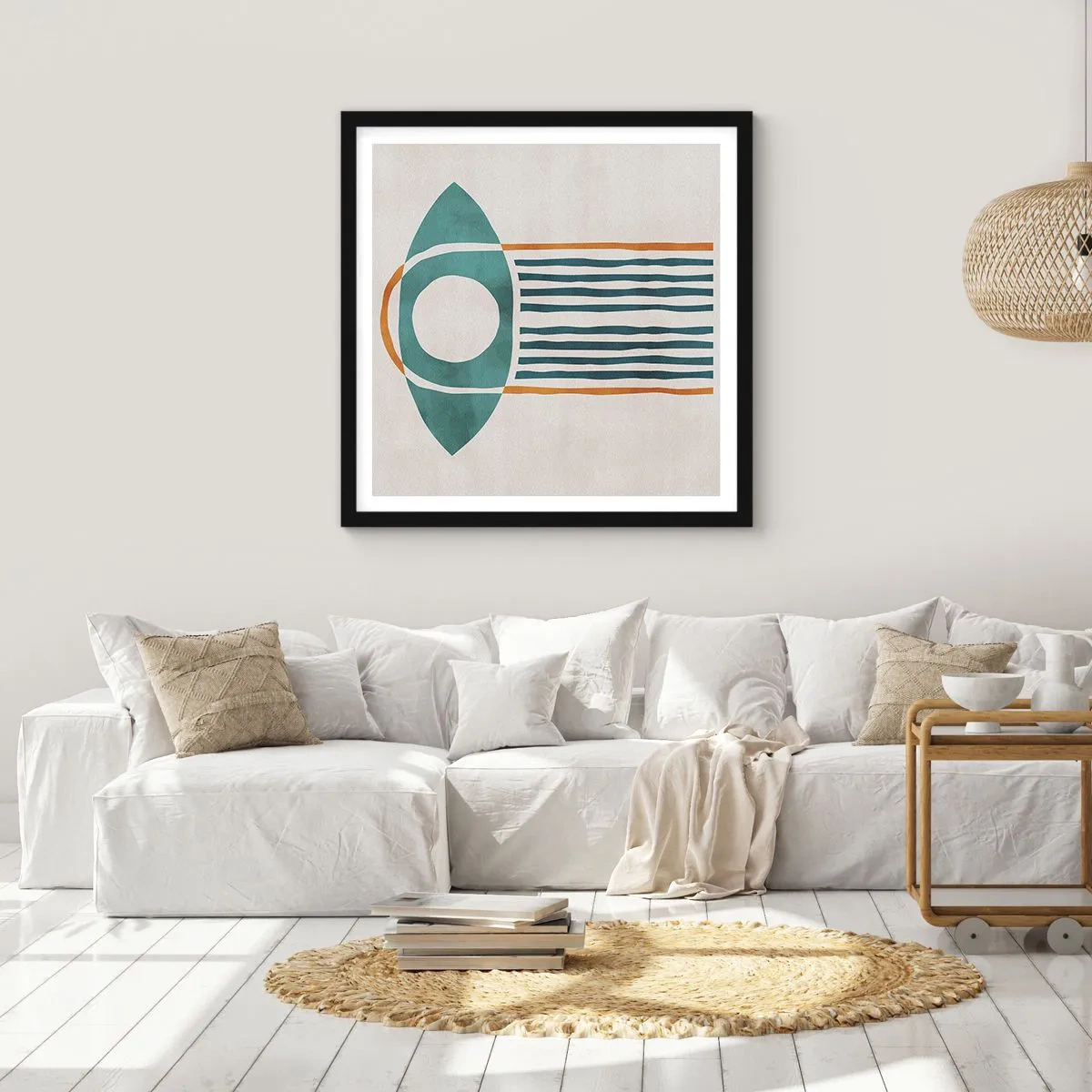 Affiche dans un cadre noir - Poster - Signes et rituels - 60x60 cm