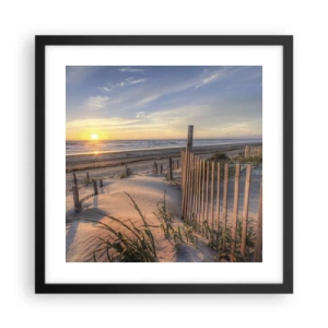 Affiche dans un cadre noir - Poster - Ombre et brillance du vent - 40x40 cm