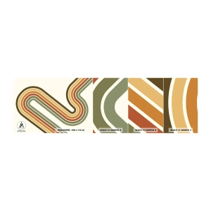 Échantillon de Papier Peint Autocollant Deluxe Sticker - En zig zag vers le but - Abstraction, Morceau, Modèle moderne - 100x30 cm