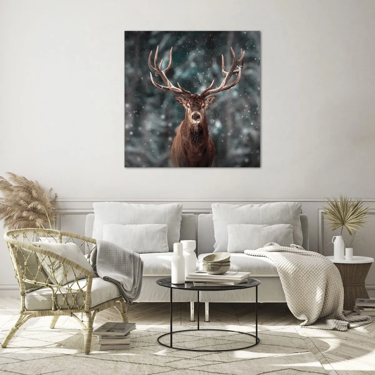 Impression sur verre - Image sur verre - Roi de la forêt couronné - 40x40 cm