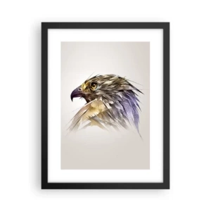 Affiche dans un cadre noir - Poster - Portrait d'un guerrier - 30x40 cm