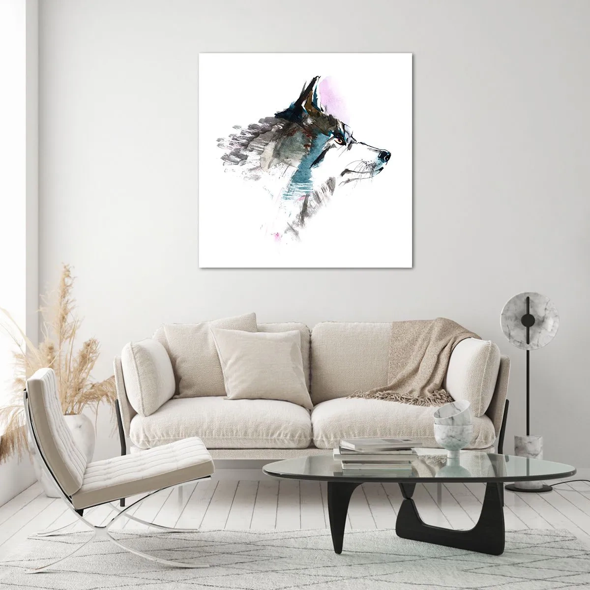 Impression sur verre - Image sur verre - On parle du loup - 50x50 cm