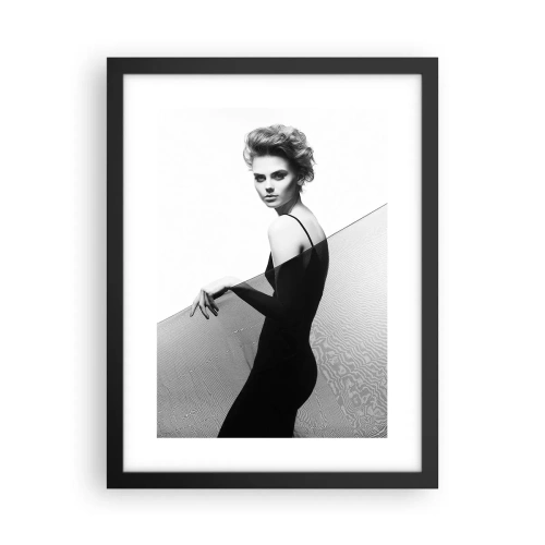 Affiche dans un cadre noir - Poster - Regard magnétique - 30x40 cm