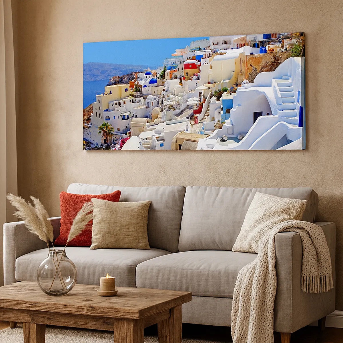 Impression sur toile - Image sur toile - Le rêve d'un été grec - 30x30 cm