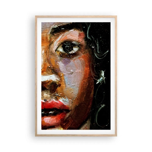 Affiche dans un chêne clair - Poster - Noir et brillant - 61x91 cm