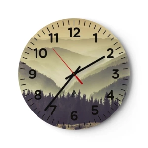 Horloge murale - Pendule murale - Derrière les sept montagnes… - 40x40 cm