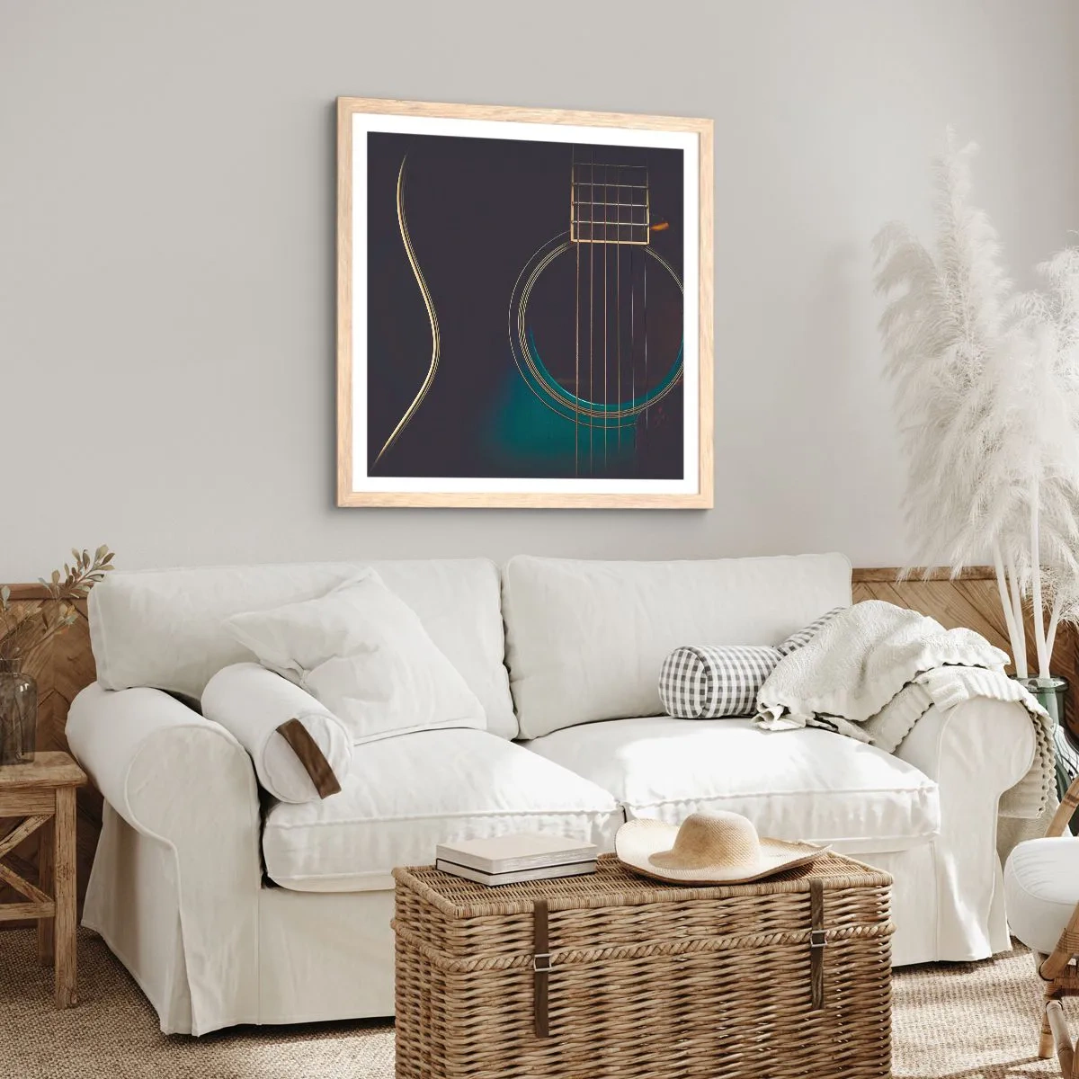 Affiche dans un chêne clair - Poster - Le calme avant la tempête - 30x30 cm