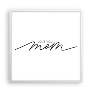 Affiche dans un cadre blanc - Poster - Grand chamboulement - 60x60 cm