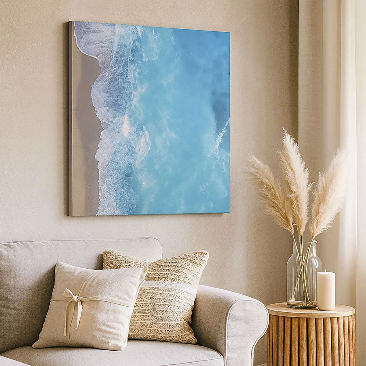 Impression sur toile - Image sur toile - La force du bleu - 30x30 cm