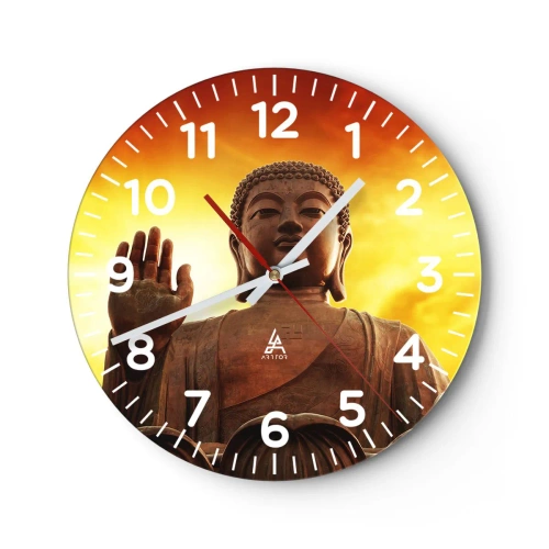 Horloge murale - Pendule murale - La paix du monde - 30x30 cm