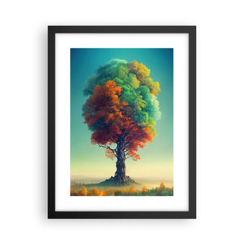 Affiche dans un cadre noir - Poster - Le chêne – le père de la nature - 30x40 cm